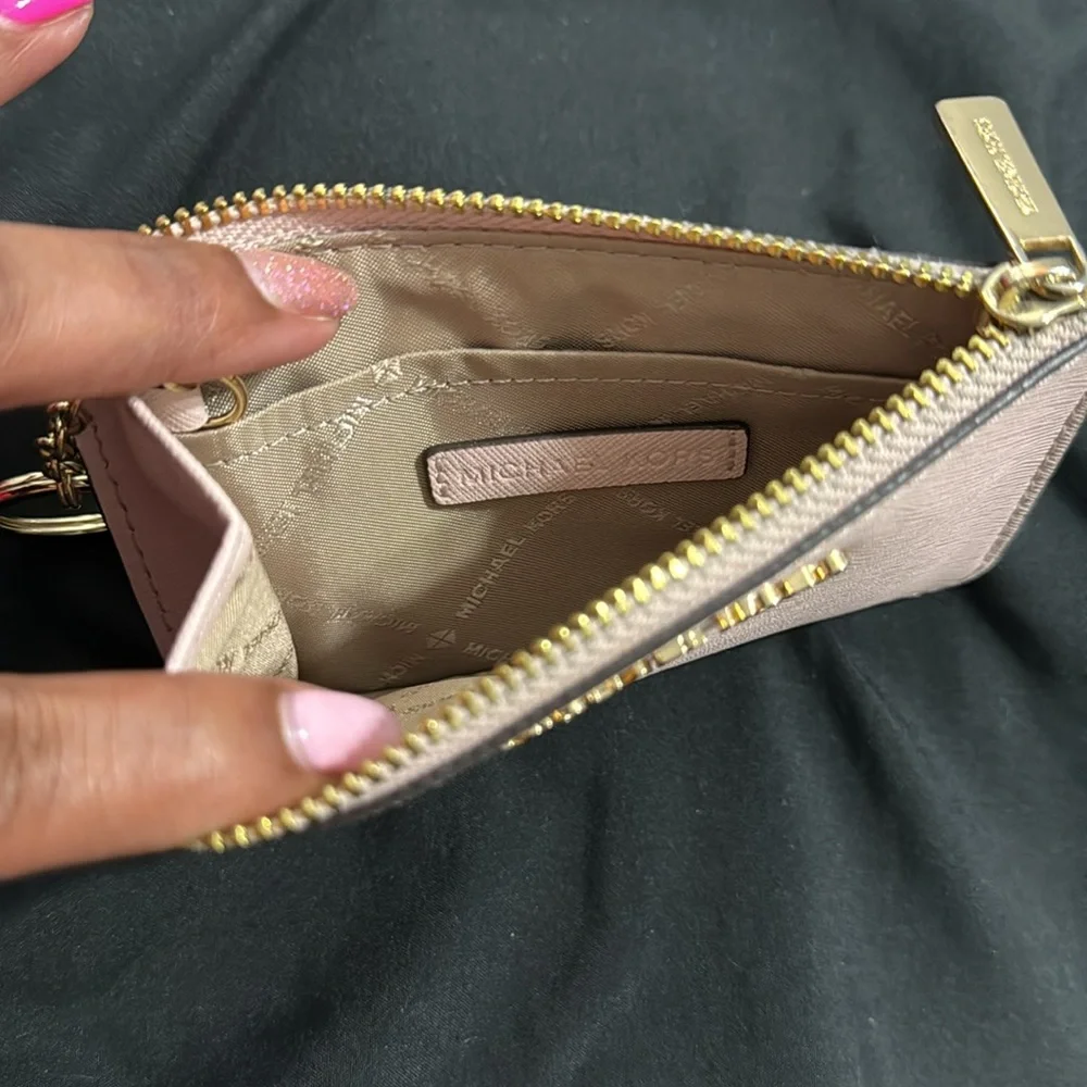 Michael Kors Jet Set Travel Small Top Zip Coin Pouch ID Holder Saffiano Leather - Picture 3 of 7